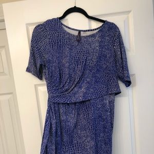 Seraphine purple maternity dress